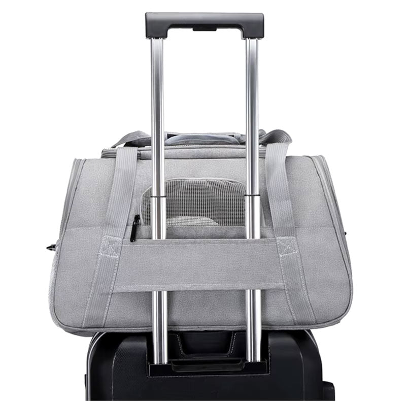 Dog carrier bag airline approved size 40x30x24 cm, best of pet travel carriers in-cabin, Transavia