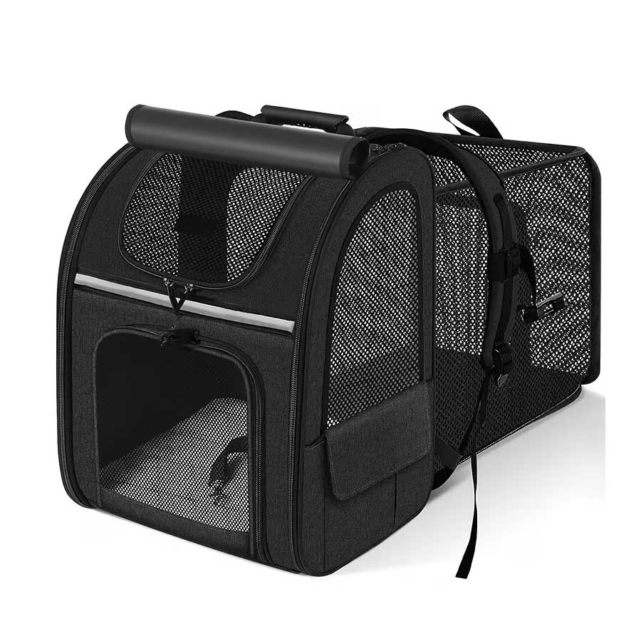 Catella Katten rugzak met uitklapbare achterkant ventilatie 34 x 28 x 44 cm, tot 8 kg