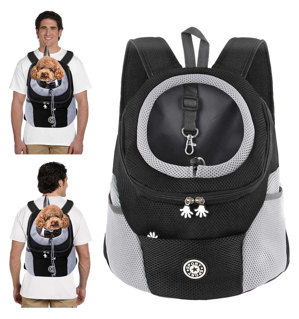 Hondenrugzak 6 kg – Rugtas draagzak voor Kleine honden, Reizen & wandelen Voor op buik en rug