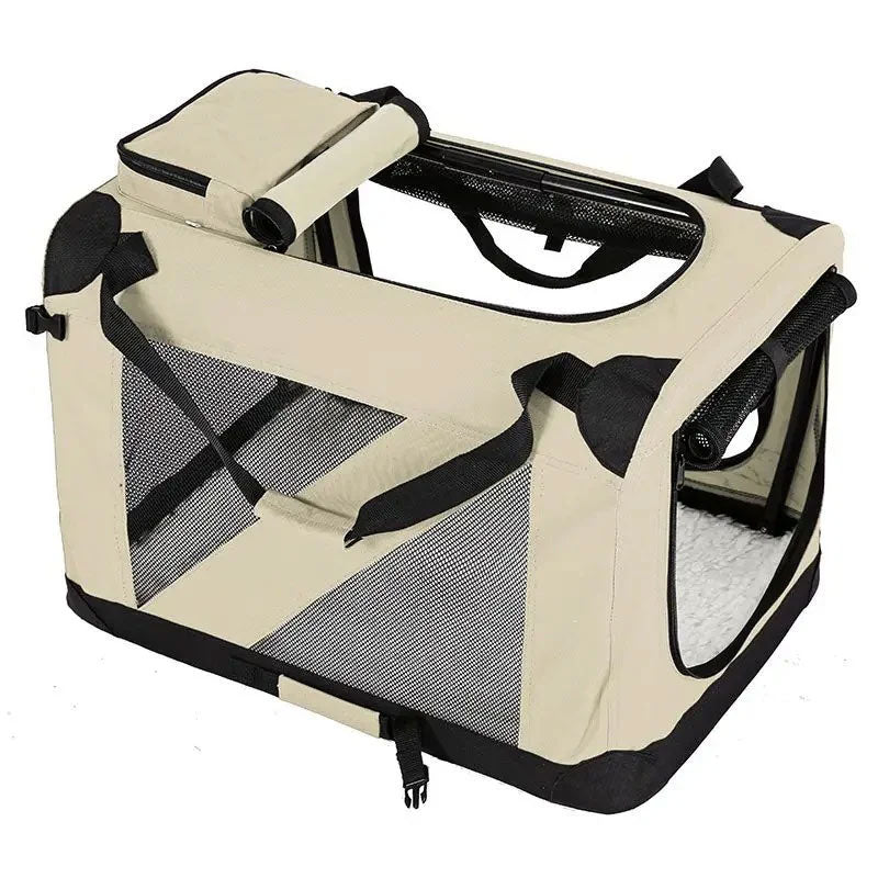 XXL Dog Transport Box, Foldable Soft Dog Kennel with Chew Proof Mesh Windows, Extra large size, 100 x 70 x 70 cm | Collapsible Dog Crate for large dogs
