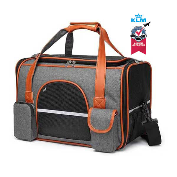 46 x 28 x 24 cm pet carrier KLM, travel bag in-cabin for dogs and cats