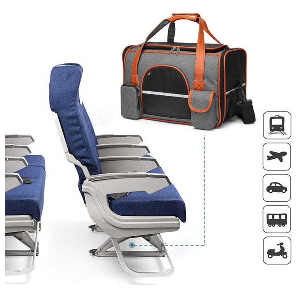 46 x 28 x 24 cm pet carrier KLM, travel bag in-cabin for dogs and cats