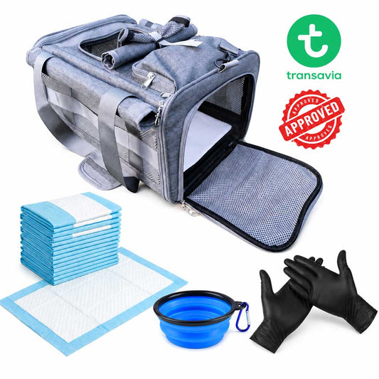 Transavia Pet Travel Kit — Approved Carrier + Accessories