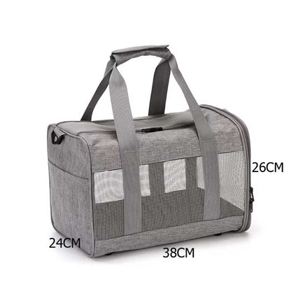 Travel bag 38x26x24 cm for small dogs and cats up to 5 kg, under the seat in the aircraft cabin, approved by the airlines