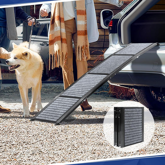 Dog Ramp for Car 160x43cm – Foldable Aluminum Dog Ramp – Best Dog Ramp for High Cars