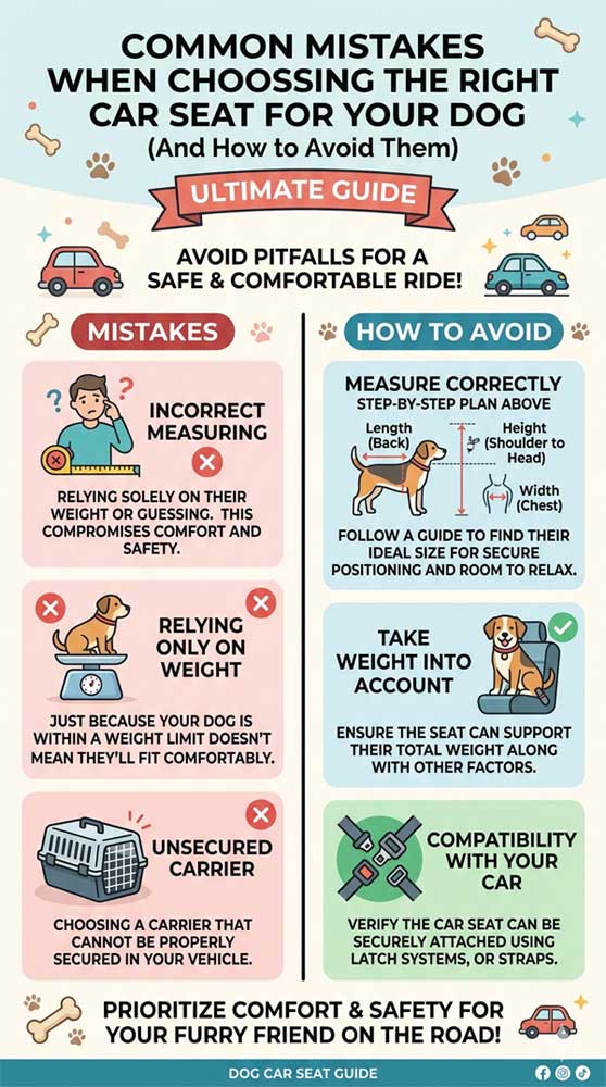 Common mistakes when purchasing a car seat for dogs