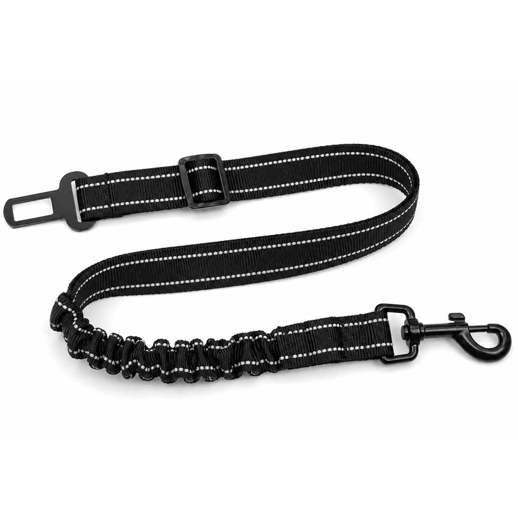 Dog Car Seat Belt with Bungee – Clicks into Buckle – 67 cm