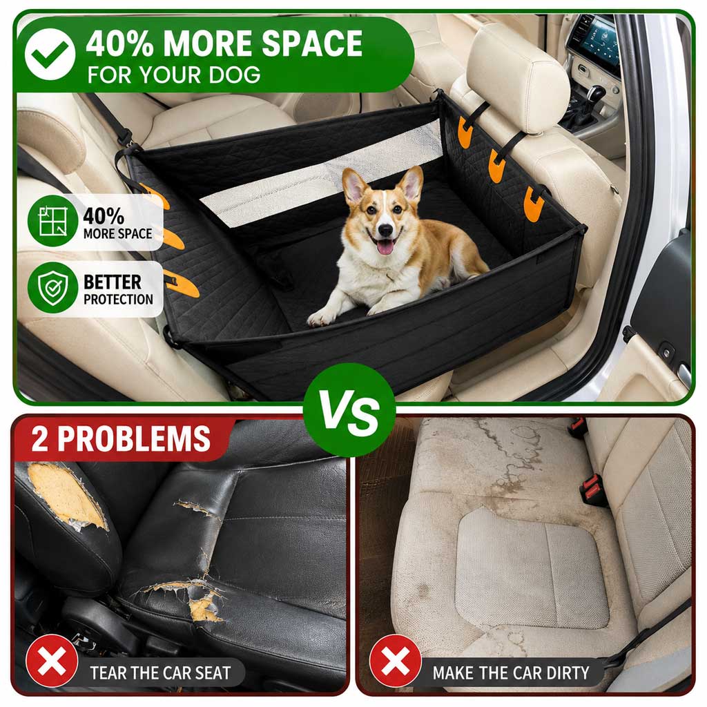 Honden autostoel half hangmat