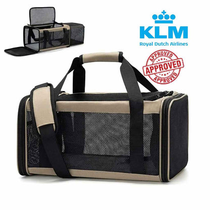 Helios KLM pet carrier bag 46x28x24cm expandable