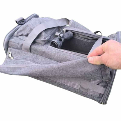 KLM Airloo pet cabin bag, dimensions 46 x 28 x 24 cm, ailrline approved travel carrier with size for small dog or cat