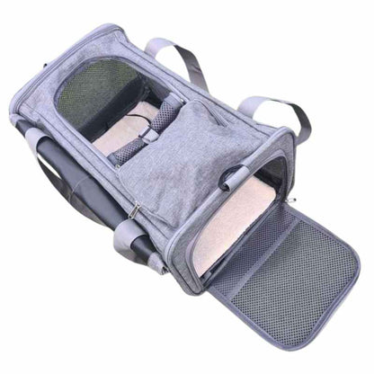 KLM Airloo pet cabin bag, dimensions 46 x 28 x 24 cm, ailrline approved travel carrier with size for small dog or cat