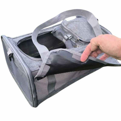 KLM Airloo pet cabin bag, dimensions 46 x 28 x 24 cm, ailrline approved travel carrier with size for small dog or cat