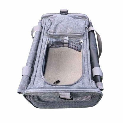 KLM Airloo pet cabin bag, dimensions 46 x 28 x 24 cm, ailrline approved travel carrier with size for small dog or cat