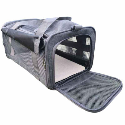 KLM Airloo pet cabin bag, dimensions 46 x 28 x 24 cm, ailrline approved travel carrier with size for small dog or cat