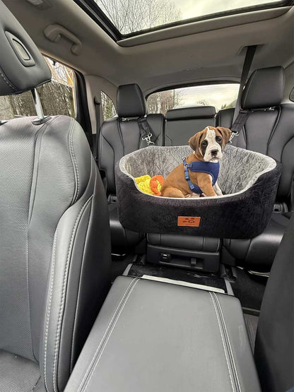 Premium Car booster seat for Large Dog or 2 Small Dogs up to 25kg with orthopedic pillow