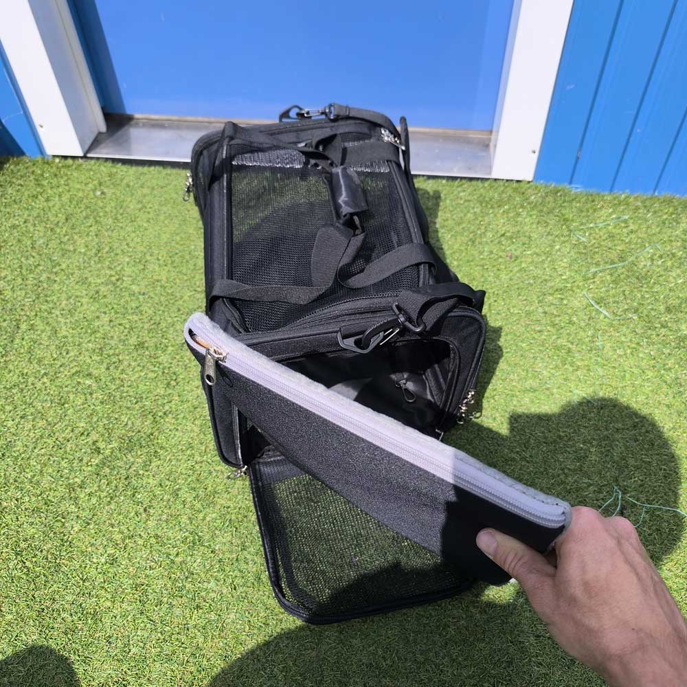 The mat is removable and has a hard base