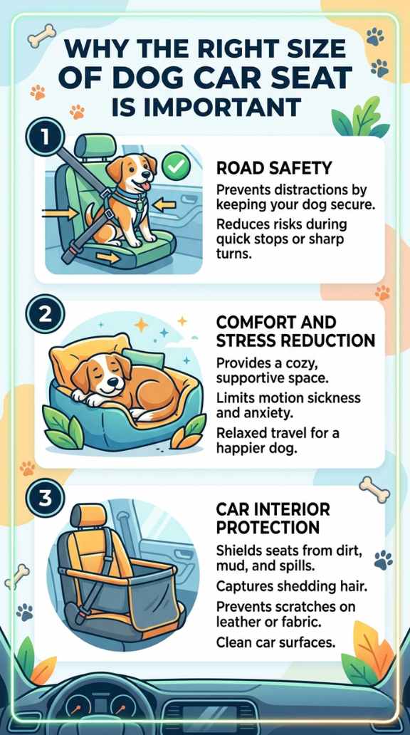 Why the right size dog car seat is important