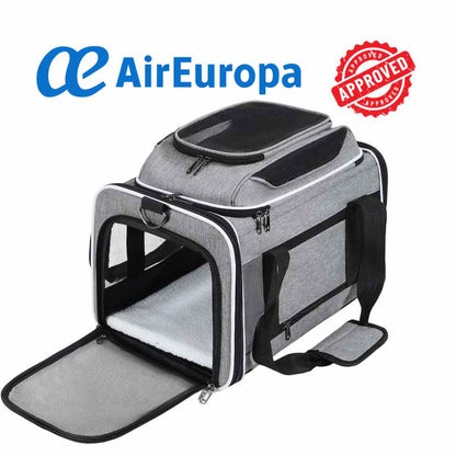 Air Europa huisdierdraagtas 40x30x30cm met een uitbreidbare bovenkant