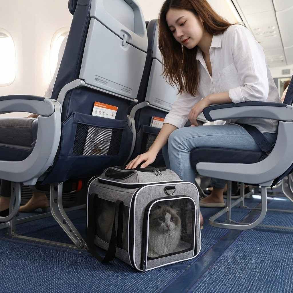 Air Europa huisdierdraagtas 40x30x30cm met een uitbreidbare bovenkant