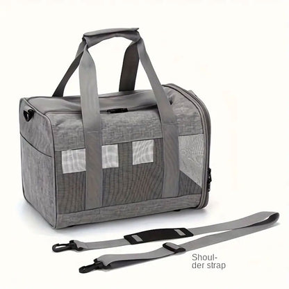 Travel bag 38x26x24 cm for small dogs and cats up to 5 kg, under the seat in the aircraft cabin, approved by the airlines