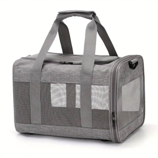 Travel bag 38x26x24 cm for small dogs and cats up to 5 kg, under the seat in the aircraft cabin, approved by the airlines