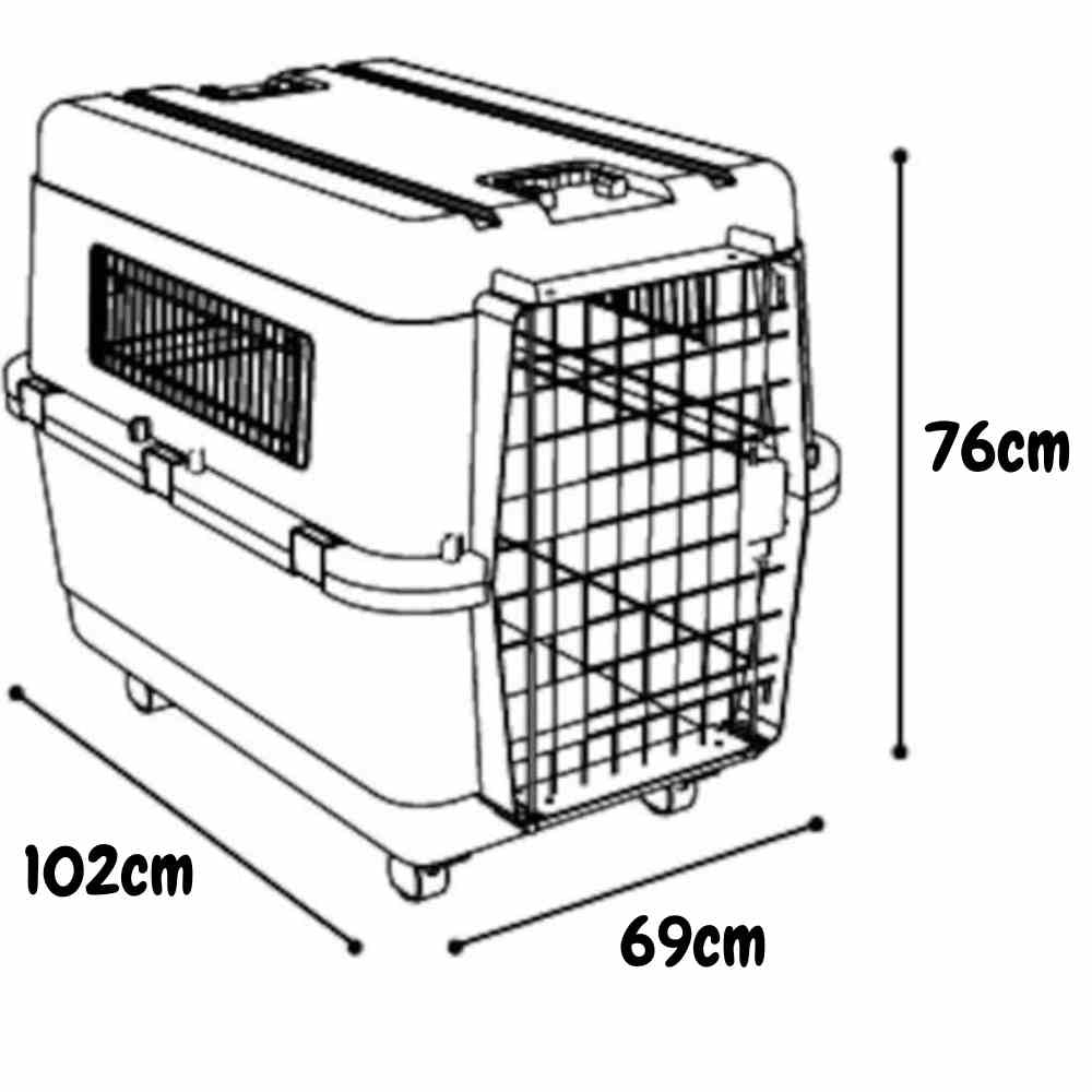 Transavia dog cage 102x69x76 cm, IATA XXL kennel for large dog up to 50kg
