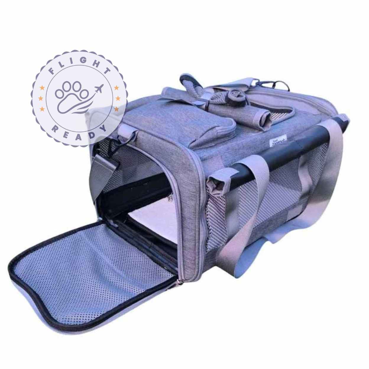 Aurora Cabin Pet Carrier 40x30x24 cm – Dog & Cat Bag for Airplane Travel