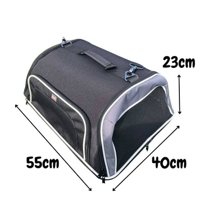 Soft pet carrier 55 x 40 x 23 cm for dogs and cats up to 8 kg – in-cabin, under seat