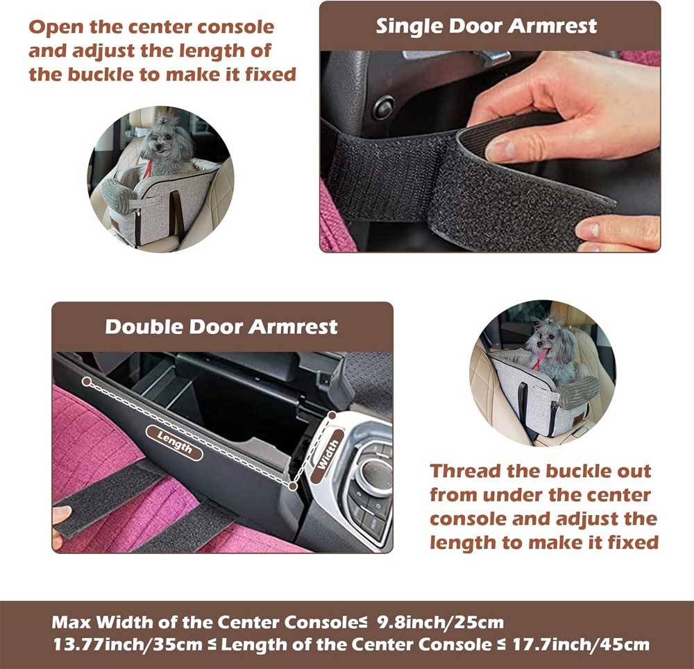 dog booster seat for middle console