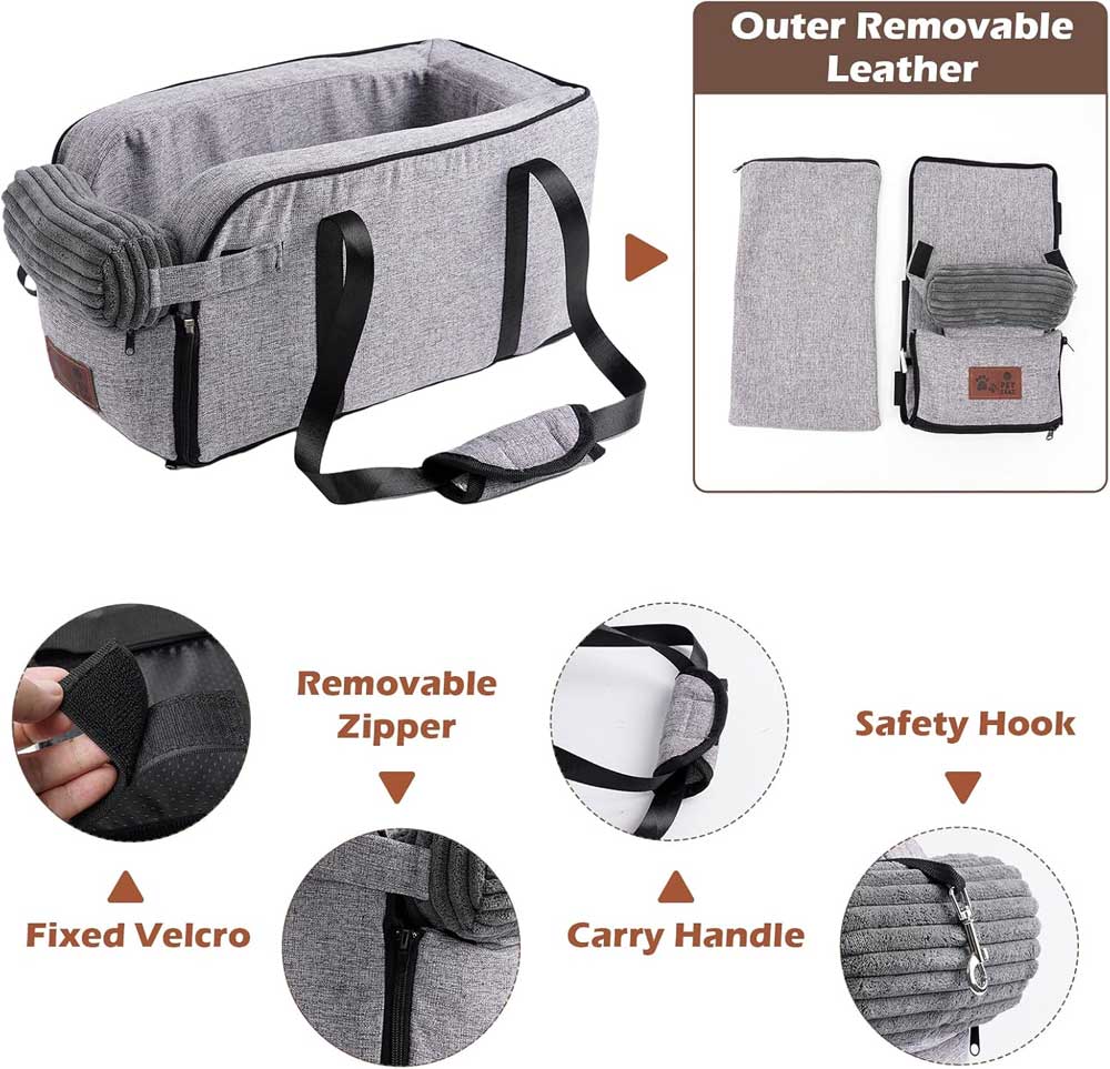car seat dog center console