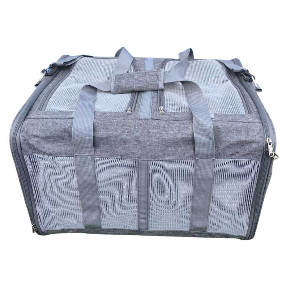Grote kattenmand voor 2 katten 54 x 44 x 33 cm - XXL Dubbele reismand voor twee katten - totaal tot 12 kg