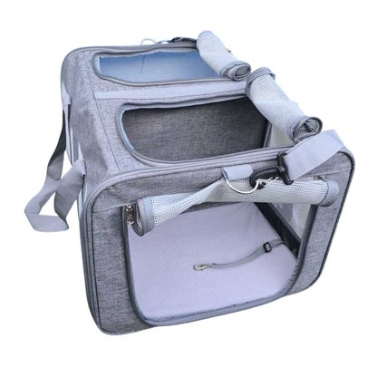 Grote kattenmand voor 2 katten 54 x 44 x 33 cm - XXL Dubbele reismand voor twee katten - totaal tot 12 kg