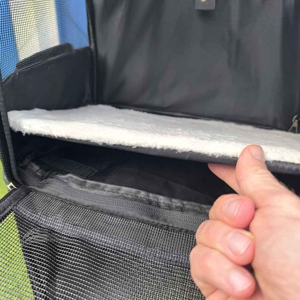 Katten trolley 2 katten 37x28x55cm - Reismand voor 2 katten met wielen tot 12 kg