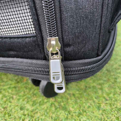 Katten trolley 2 katten 37x28x55cm - Reismand voor 2 katten met wielen tot 12 kg