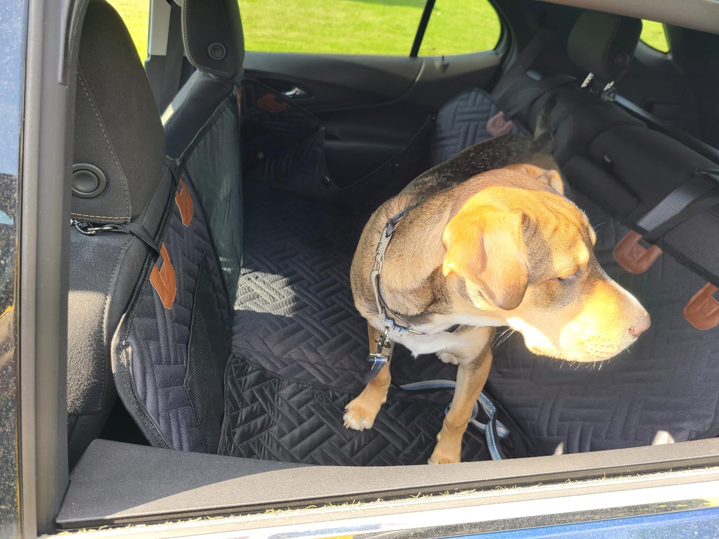 Hoes voor achterbank voor honden met harde bodem 130x65cm - achterbankverlenger en autoscheider