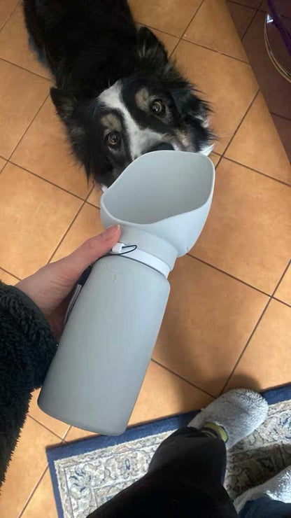 SIPSTER Opvouwbare drinkfles voor honden, ideaal voor onderweg, groot, lekvrij, 550 ml