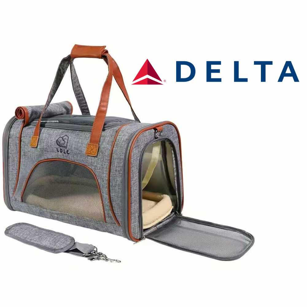 Delta airlines pet carrier 46 x 28 x 28 cm (18” x 11” x 11”) in-cabin under seat