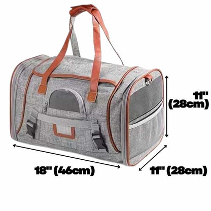 Delta airlines pet carrier 46 x 28 x 28 cm (18” x 11” x 11”) in-cabin under seat