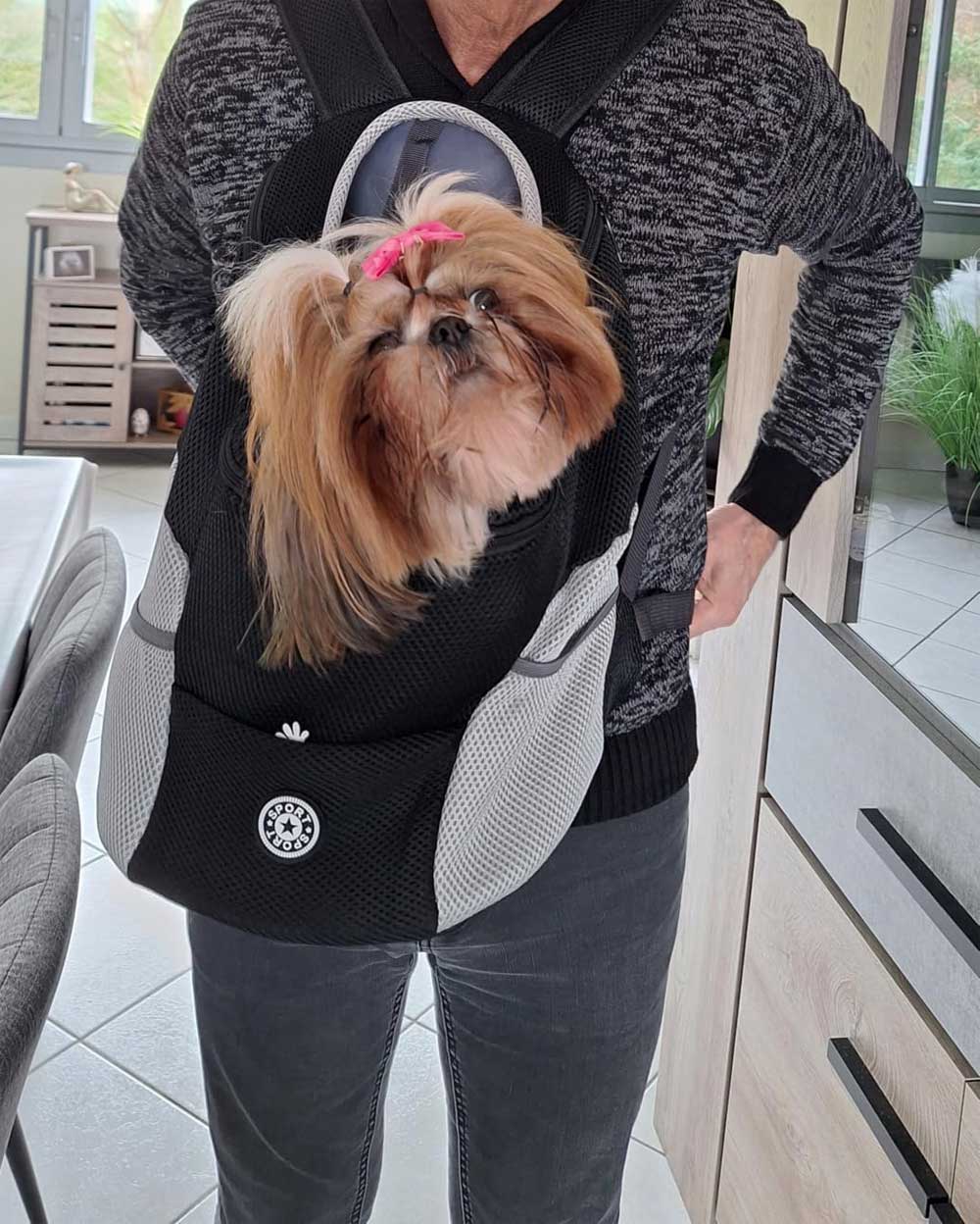 Hondenrugzak 6 kg – Rugtas draagzak voor Kleine honden, Reizen & wandelen Voor op buik en rug