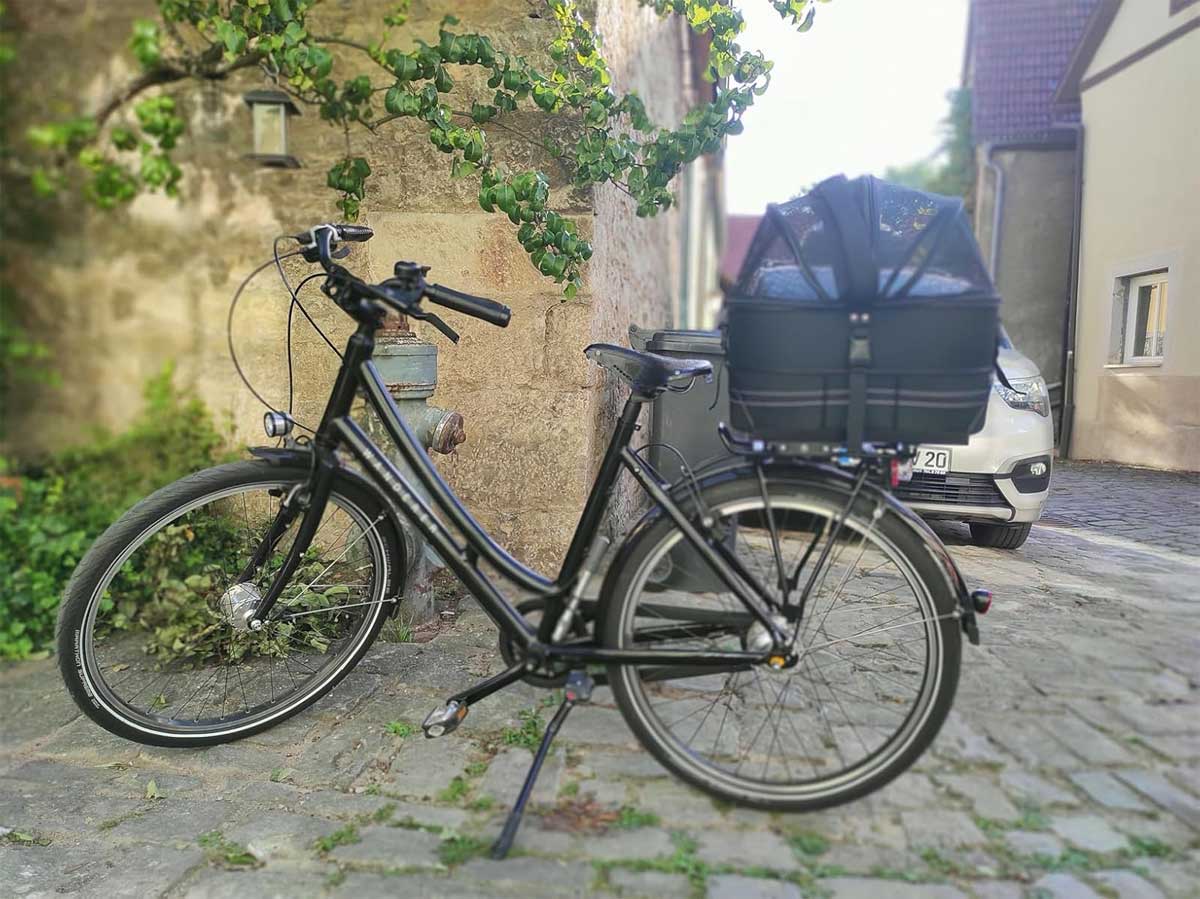 Voorop fietsmand hond 6 kg