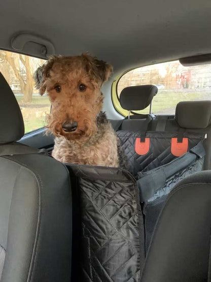 Dog car seat half hammock style, one side seat cover protector with hard bottom & anti slip for SUV, sedan