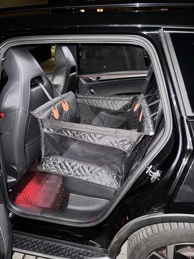 Dog car seat half hammock style, one side seat cover protector with hard bottom & anti slip for SUV, sedan