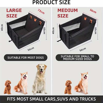 Dog car seat half hammock style, one side seat cover protector with hard bottom & anti slip for SUV, sedan