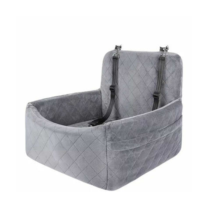 DoggoRide Dog booster seat 45x45x35 cm for one or two small dogs, puppies up to 9 kg like Chihuahua, Pomeranian, Yorkshire, Maltese