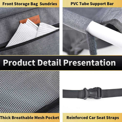 Car seat for small dogs up to 6kg, Dog seat with sturdy PVC frame