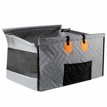 Dog car seat half hammock style, one side seat cover protector with hard bottom & anti slip for SUV, sedan