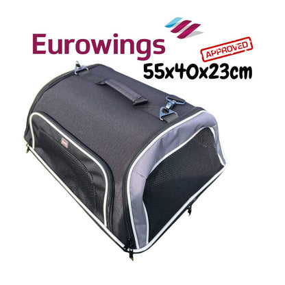 Eurowings Approved Pet Carrier 55x40x23 cm – In сabin Soft sided Travel bag For small dogs and cats Up to 8 kg