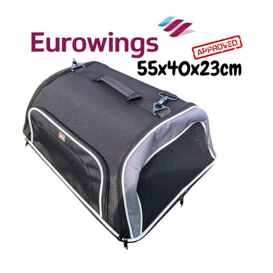 Eurowings Approved Pet Carrier 55x40x23 cm – In сabin Soft sided Travel bag For small dogs and cats Up to 8 kg
