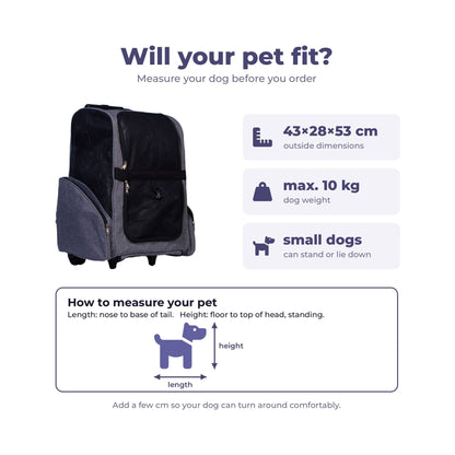 Zo meet je je hond op voor de hondentrolley: lengte en hoogte