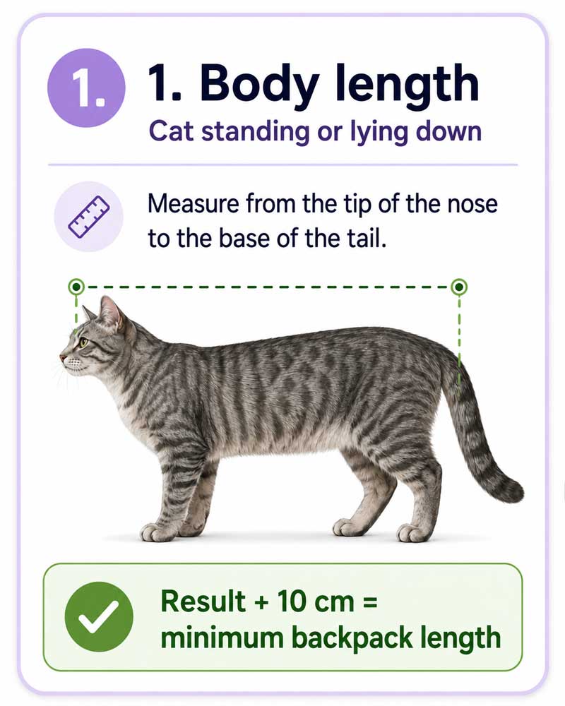 How to measure a cat - step 1